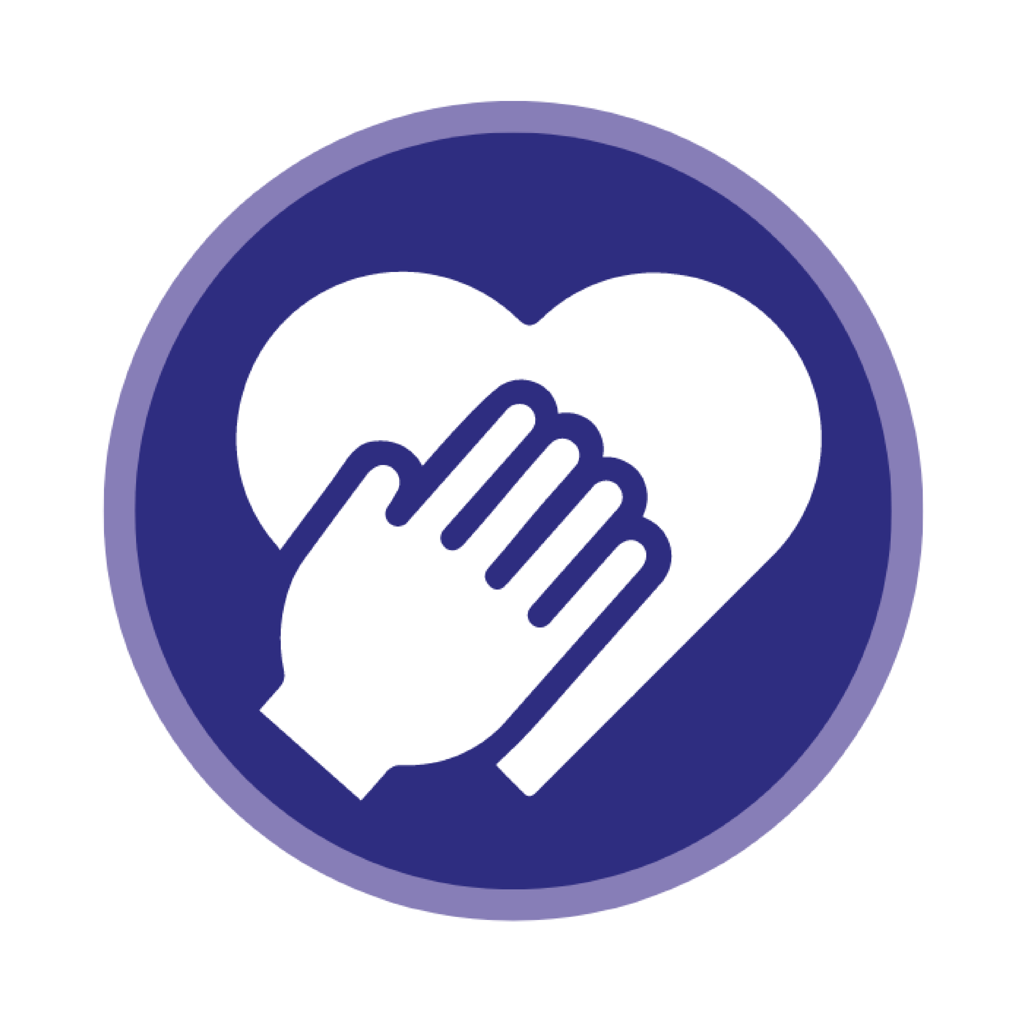 Icon of a hand covering a heart.
